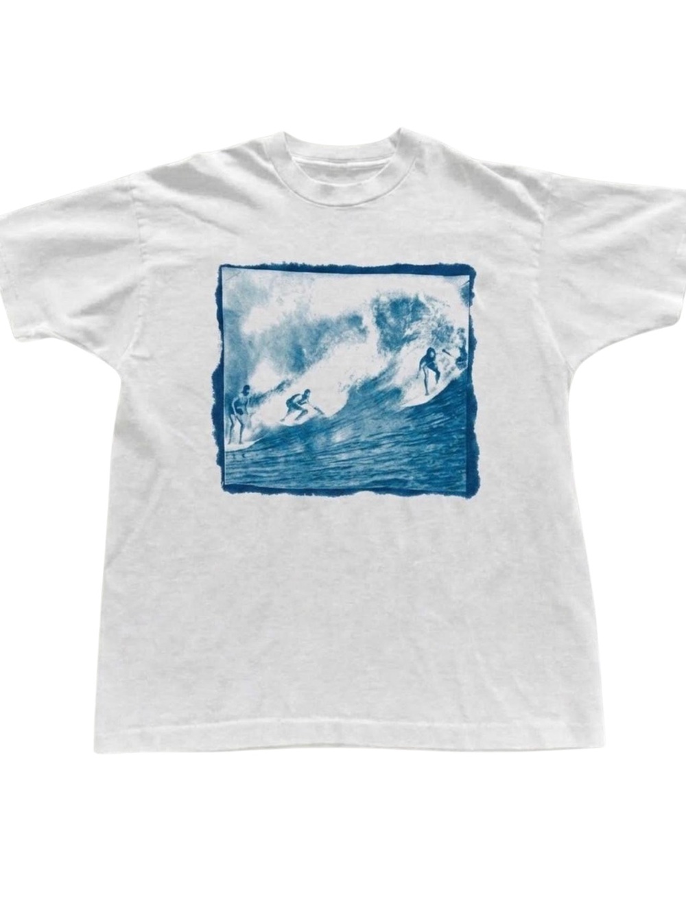 Gildan White Graphic Surf T-Shirt
